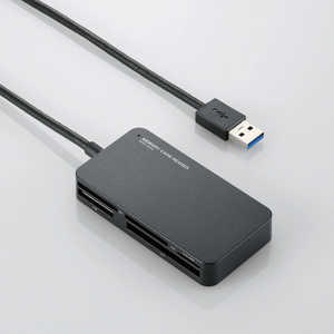 エレコム　ELECOM メモリリーダライタ USB3.0対応 スリムコネクタ (ブラック) MR3A006XBK
