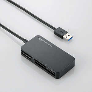 エレコム　ELECOM メモリリーダライタ USB3.0対応 スリムコネクタ (ブラック) MR3A006XBK