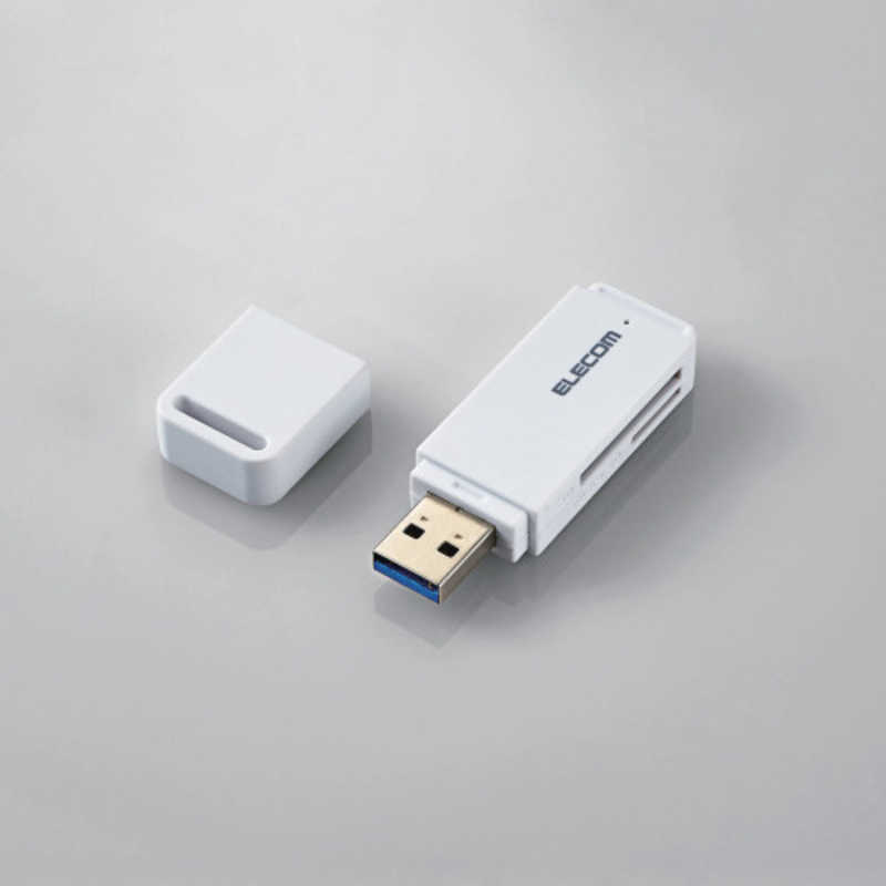 エレコム　ELECOM エレコム　ELECOM メモリリーダライタ USB3.0対応 直挿し SD系専用 (ホワイト) MR3-D011XWH MR3-D011XWH