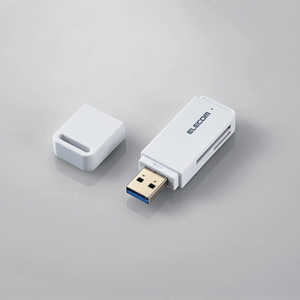 쥳 ELECOM ꡼饤 USB3.0б ľޤ SD (ۥ磻) MR3-D011XWH