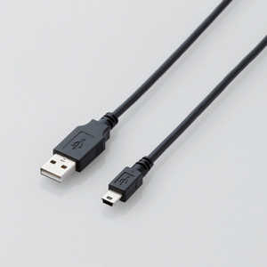 エレコム　ELECOM USB2.0ケーブル/A-miniBタイプ/ノーマル/0.5m/ブラック U2C-M05XBK