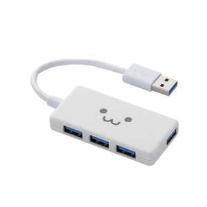 쥳 ELECOM USBHUB3.0 ѥ Хѥ 4ݡ ۥ磻ȥե U3HA416BXF1WH