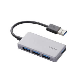 エレコム　ELECOM USBHUB3.0 コンパクト バスパワー 4ポート シルバー U3H-A416BXSV