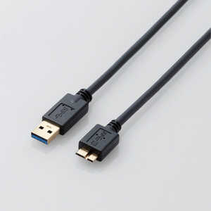 エレコム　ELECOM USB3.0ケーブル/A-microBタイプ/スタンダード/0.5m/ブラック USB3-AMB05XBK