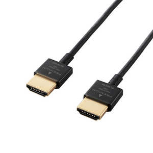 エレコム　ELECOM HDMIケーブル ブラック [1m /HDMI⇔HDMI /スリムタイプ /4K対応] DH-HDP14SS10BK