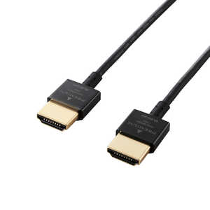 エレコム　ELECOM HDMIケーブル Premium HDMI ブラック [1.8m /HDMI⇔HDMI /スリムタイプ /4K対応] DH-HDP14SS18BK