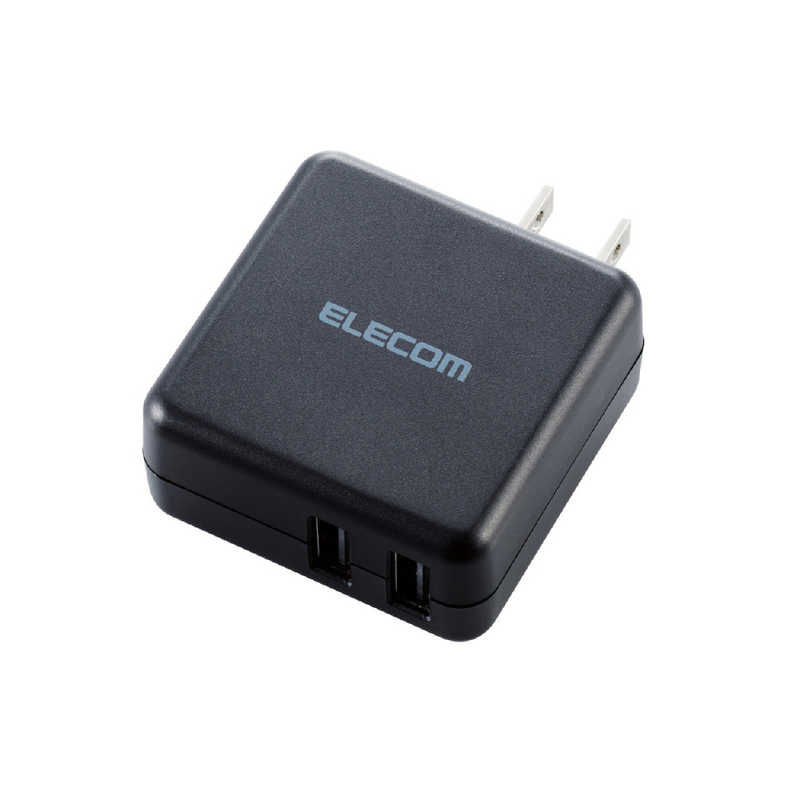 エレコム　ELECOM エレコム　ELECOM スマートフォン用AC充電器 3.6A出力 USB-Aメス2ポート おまかせ充電搭載 ブラック MPA-ACU03XBK MPA-ACU03XBK