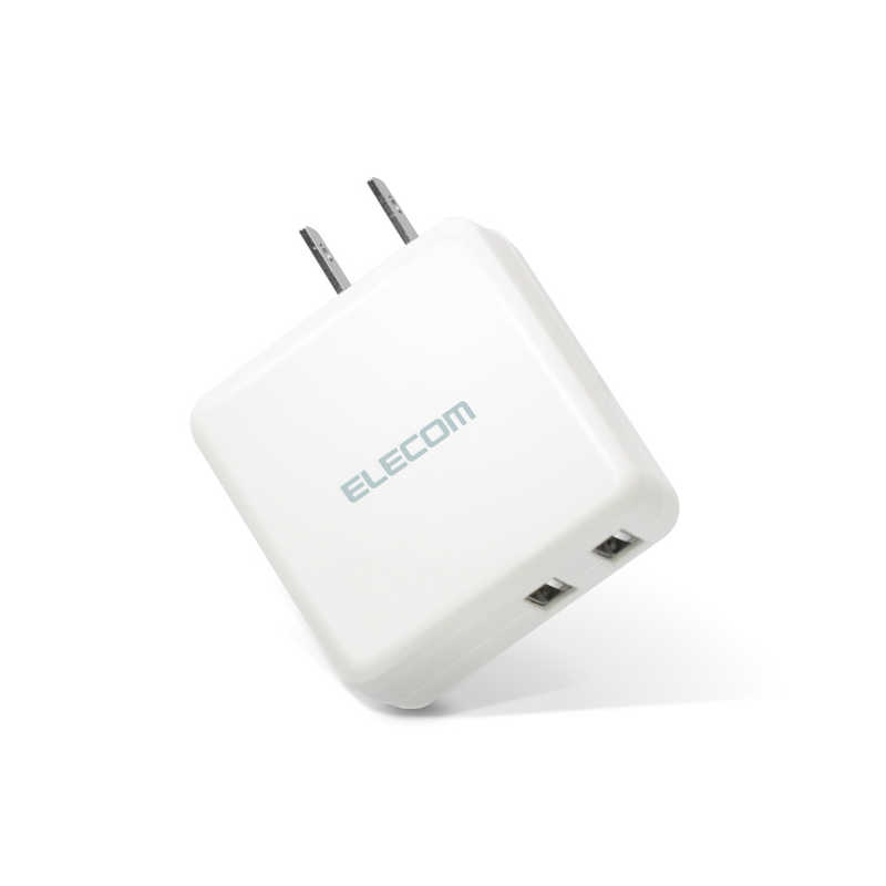 エレコム　ELECOM エレコム　ELECOM スマートフォン用AC充電器 3.6A出力 USB-Aメス2ポート おまかせ充電搭載 ホワイト MPA-ACU03XWH MPA-ACU03XWH