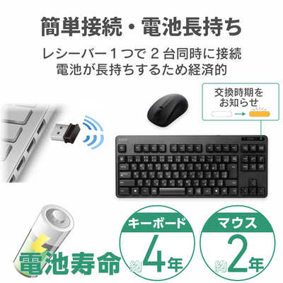 エレコム ELECOM キーボード・マウスセット [ワイヤレス /USB