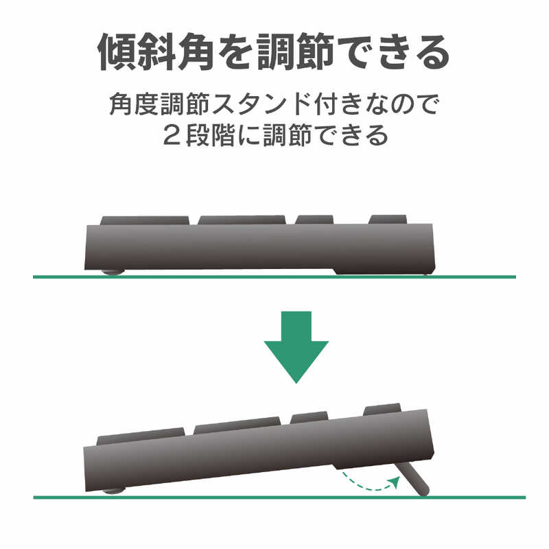 エレコム 無線キーボード メンブレン式 フルサイズ