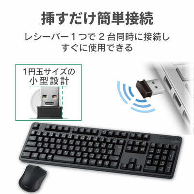 エレコム ELECOM キーボード・マウスセット [ワイヤレス /USB