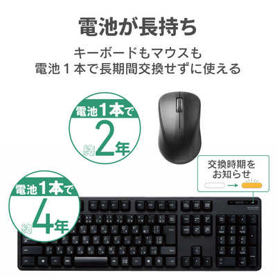 エレコム ELECOM キーボード・マウスセット [ワイヤレス /USB