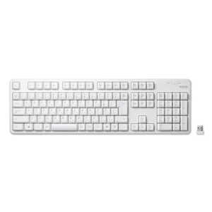 エレコム　ELECOM キーボード (Android/Windows11対応) ［ワイヤレス /USB］ ホワイト TK-FDM106TXWH