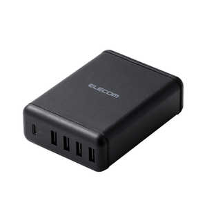 エレコム　ELECOM スマートフォン･タブレット用AC充電器 USB-A4ポート(おまかせ充電) Type-C1ポート MPA-ACD02BK ブラック