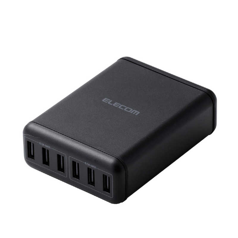 エレコム　ELECOM エレコム　ELECOM スマートフォン･タブレット用AC充電器 USB-A6ポート(おまかせ充電) 電源ケーブル1.5m MPA-ACD03BK ブラック MPA-ACD03BK ブラック