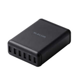 エレコム　ELECOM スマートフォン･タブレット用AC充電器 USB-A6ポート(おまかせ充電) 電源ケーブル1.5m MPA-ACD03BK ブラック