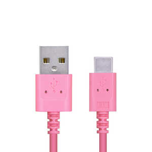 エレコム　ELECOM スマートフォン用USBケーブル USB(A-C) 認証品 スリムカラフル 0.3m ピンク MPA-ACXCL03NPN