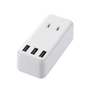 쥳 ELECOM USBå USB᥹3 AC2 ľޥ ̵֥ 2.4A MOT-U08-23WH ۥ磻