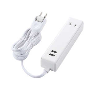 쥳 ELECOM USBå USB᥹2 AC2 ֥1.5m 2.4A MOT-U09-2215WH ۥ磻
