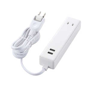 エレコム ELECOM USBタップ USBメス×2 AC×2 ケーブル1.5m 2.4A MOT-U09-2215WH ホワイト エレコム ELECOM USBタップ USBメス×2 AC×2 ケーブル1.5m 2.4A MOT-U09-2215WH ホワイト