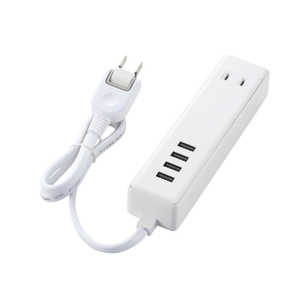 エレコム ELECOM USBタップ USBメス×4 AC×2 ケーブル60cm 3.4A MOT-U11-2406WH ホワイト エレコム ELECOM USBタップ USBメス×4 AC×2 ケーブル60cm 3.4A MOT-U11-2406WH ホワイト