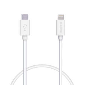 쥳 ELECOM USB C-Lightning֥  0.5m ۥ磻 MPA-CL05XWH