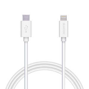 쥳 ELECOM USB C-Lightning֥  1.0m ۥ磻 MPA-CL10XWH