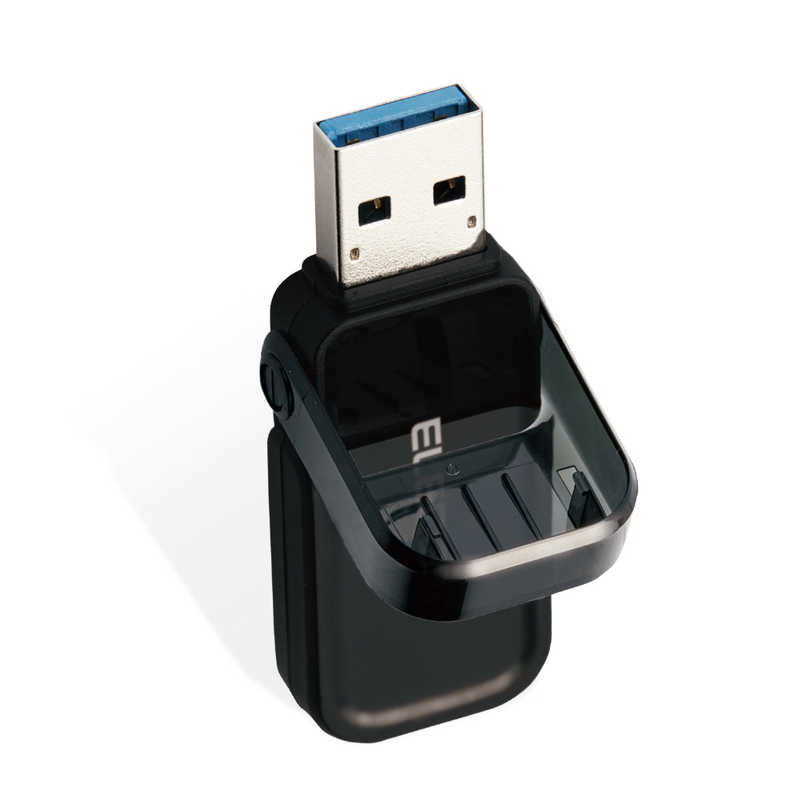 エレコム　ELECOM エレコム　ELECOM USBメモリー 16GB USB3.1 フリップキャップ式  MF-FCU3016GBK ブラック MF-FCU3016GBK ブラック