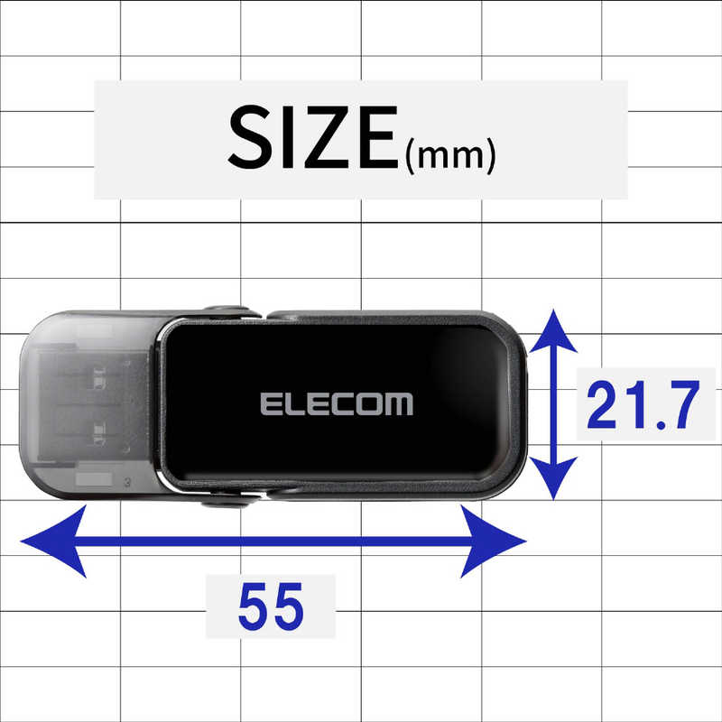 エレコム　ELECOM エレコム　ELECOM USBメモリー 64GB USB3.1 フリップキャップ式  MF-FCU3064GBK ブラック MF-FCU3064GBK ブラック