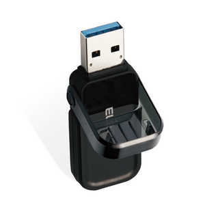 エレコム ELECOM USBメモリー 64GB USB3.1 フリップキャップ式 ブラック MFFCU3064GBK