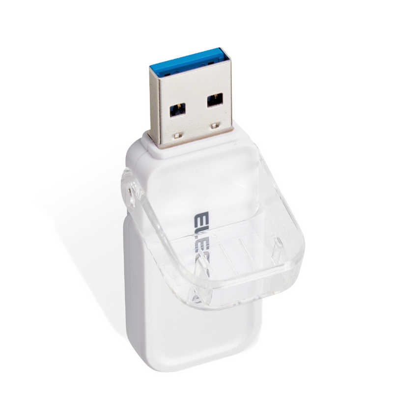 エレコム　ELECOM エレコム　ELECOM USBメモリー 64GB USB3.1 フリップキャップ式  MF-FCU3064GWH ホワイト MF-FCU3064GWH ホワイト