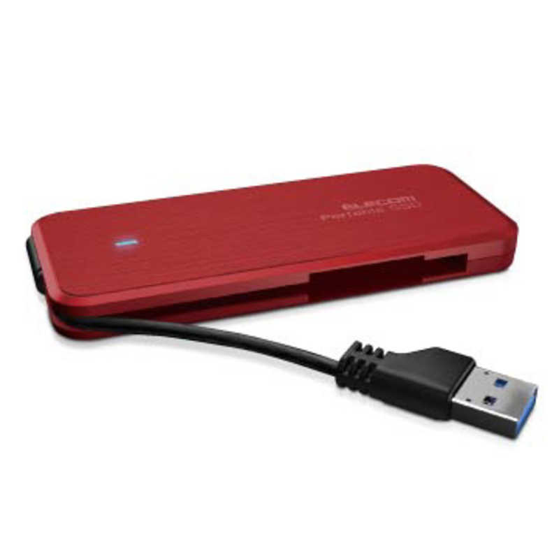 エレコム　ELECOM エレコム　ELECOM 外付けSSD　レッド ESD-EC0480GRD ESD-EC0480GRD