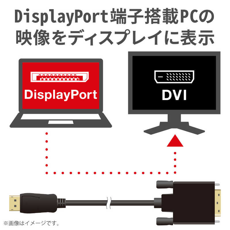 エレコム　ELECOM エレコム　ELECOM 変換ケーブル/DisplayPort-DVI/1.0m/ブラック CAC-DPDVI10BK CAC-DPDVI10BK