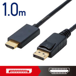 쥳 ELECOM Ѵ֥/DisplayPort-HDMI/1.0m/֥å CAC-DPHDMI10BK