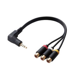 쥳 ELECOM AV ֥ 3.5(4)-RCA᥹Ѵ L 0.15m ֥å DH-MLWRYF015BK