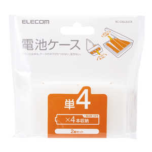 エレコム　ELECOM 電池ケース/単4用/クリア BC-CELL02CR