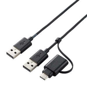 쥳 ELECOM USB-CUSB-A  USB-A֥ [ž /1.5m /USB2.0] ֥å UC-TV5XBK