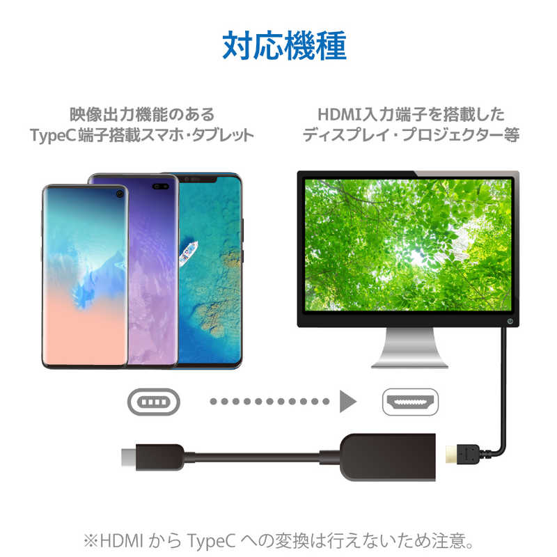 エレコム　ELECOM エレコム　ELECOM 0.15m[USB-C オス→メス HDMI 4K]変換アダプタ ブラック MPA-CHDMIABK MPA-CHDMIABK