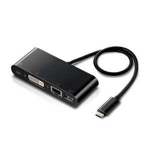 エレコム　ELECOM PD対応 DVI1ポート LANポート 30cmケーブル DST-C11BK ブラック