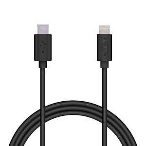 エレコム　ELECOM PD対応 USB C-Lightningケーブル ヤワラカ 1.2m ブラック MPA-CLY12BK