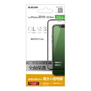 エレコム　ELECOM iPhone 11 Pro Max 6.5インチ フルカバーガラスフィルム フレーム付 ブラック PM-A19DFLGFRBK