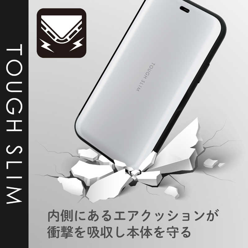 エレコム　ELECOM エレコム　ELECOM iPhone 11 Pro 5.8インチ対応 TOUGH SLIM シェルフラップ ホワイト PM-A19BTSSWH PM-A19BTSSWH