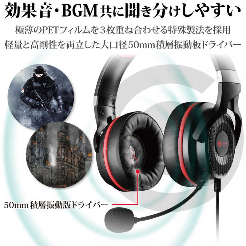 エレコム　ELECOM エレコム　ELECOM ゲーミングヘッドセット φ3.5mmミニプラグ/ヘッドバンドタイプ HS-G60BK HS-G60BK