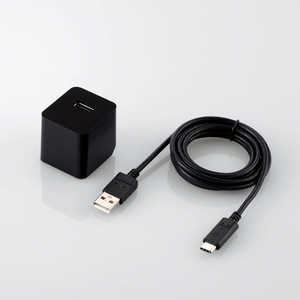 エレコム ELECOM AC充電器 2.4A出力 USB-Aメス1ポート Type-Cケーブル同梱 ブラック MPA-ACC12BK エレコム ELECOM AC充電器 2.4A出力 USB-Aメス1ポート Type-Cケーブル同梱 ブラック MPA-ACC12BK
