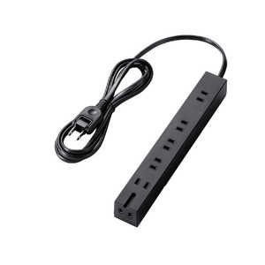 エレコム　ELECOM 回転機能タップ 6個口 内3ピン1 2m ブラック T-KF01-2620BK