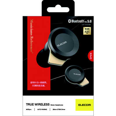 エレコム　ELECOM フルワイヤレスイヤホン Musicians Reference TWS05[マイク対応] LBT-TWS05BK