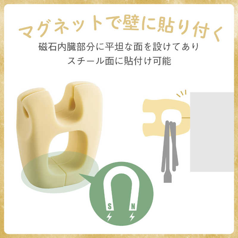 エレコム　ELECOM エレコム　ELECOM ケーブルクリップ/S/3個入/ベージュ EKC-CCSSBE EKC-CCSSBE