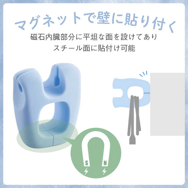 エレコム　ELECOM エレコム　ELECOM ケーブルクリップ/S/3個入/ブルー EKC-CCSSBU EKC-CCSSBU