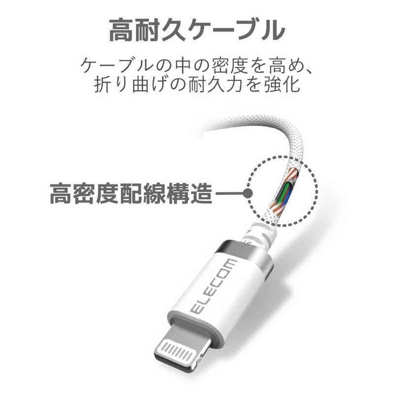 エレコム　ELECOM エレコム　ELECOM Lightning-4極イヤホン端子 変換ケーブル 高耐久 ホワイト MPA-L35S01WH MPA-L35S01WH