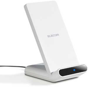 エレコム　ELECOM Qi規格対応ワイヤレス充電器 スタンドQi 5W 2枚コイル ホワイト W-QS05WH